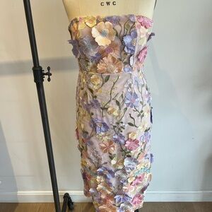 Floral Strapless Dress